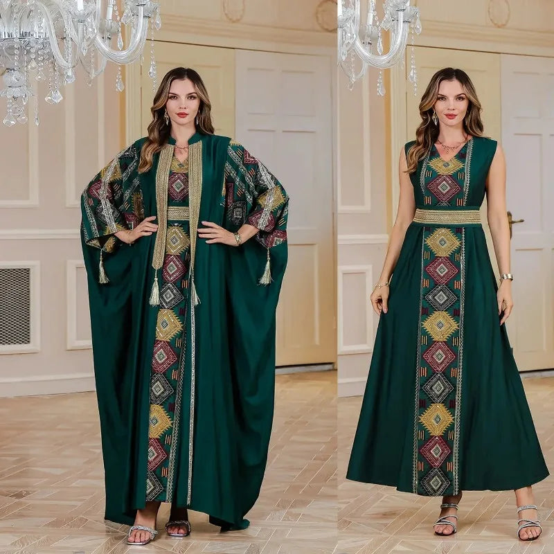 Kimono Abaya et Robe Brodés stylé