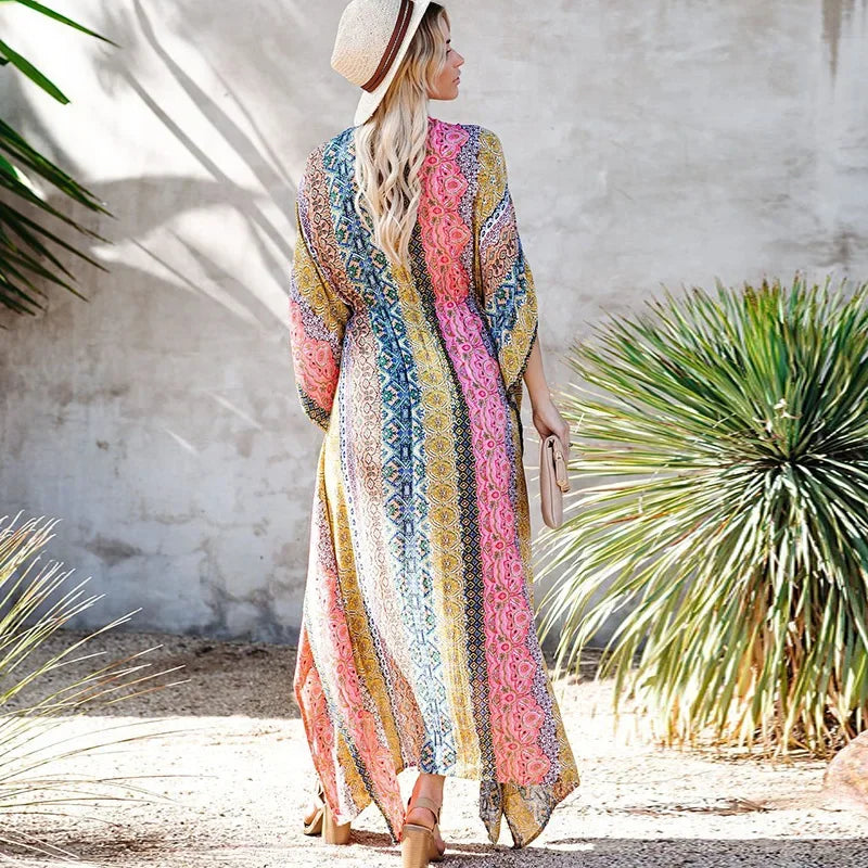 Kimono Bohème Ample Coloré Envoûtante