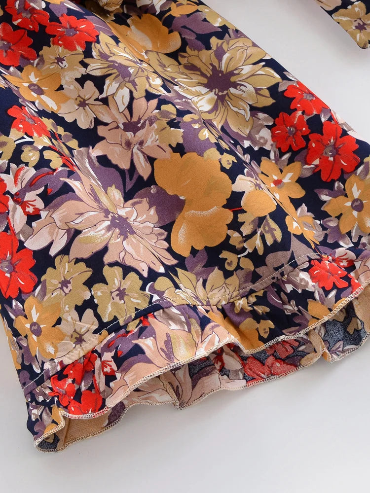 Kimono Court Vintange Boho Floral évasées