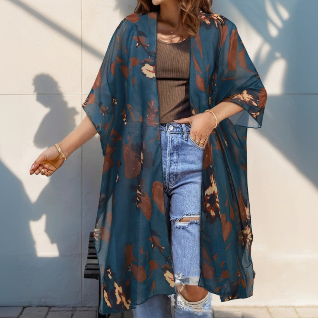 Kimono D’été Bleu Bohème