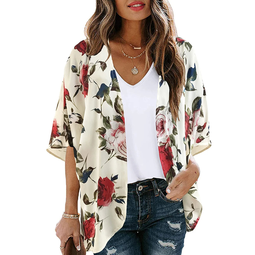 Kimono Fleuri d’Été Léger