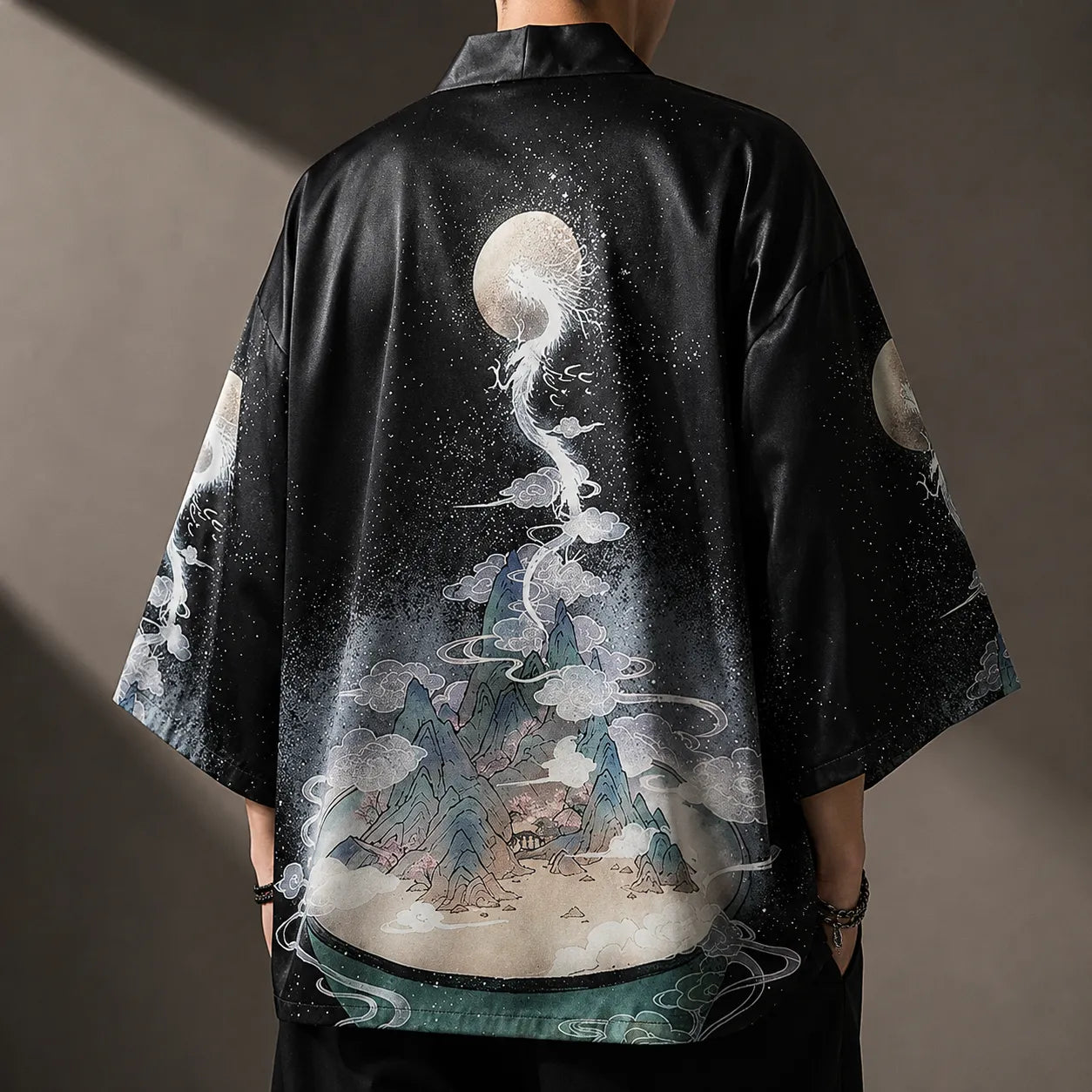 Kimono Homme Dragon Lune
