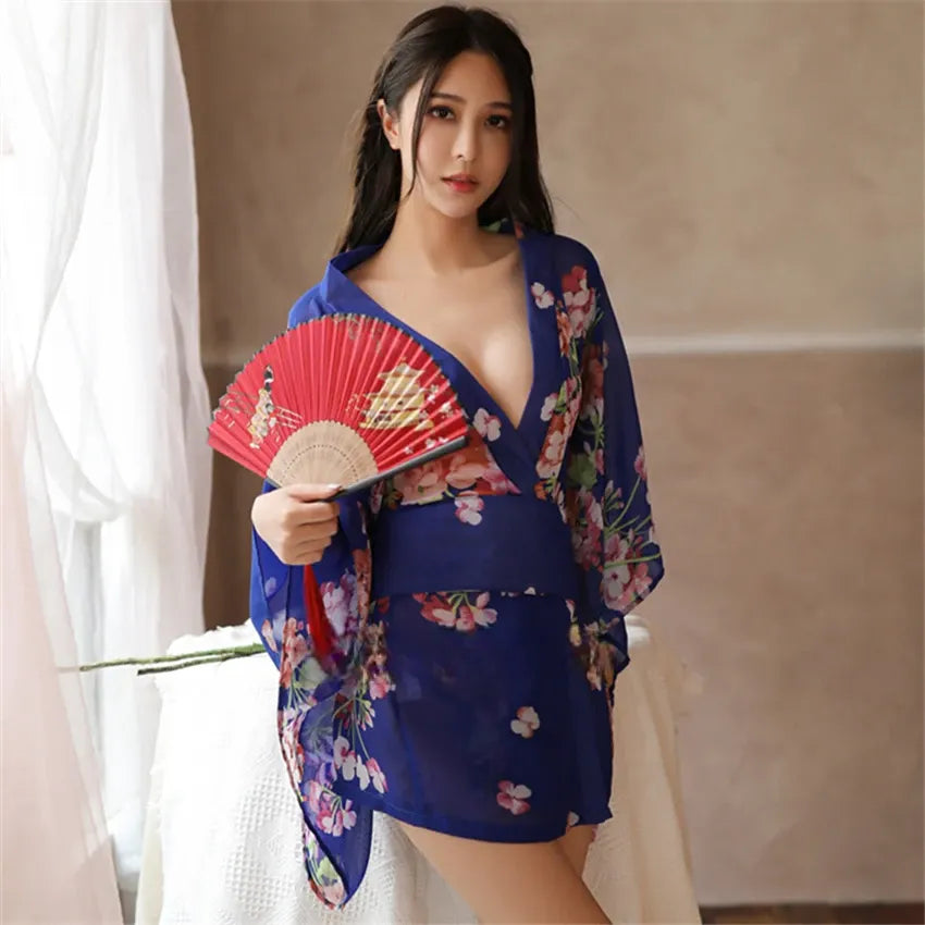 Kimono Japonais Femme Court Sexy