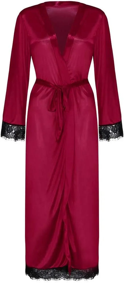 Kimono Rouge Satin Léger