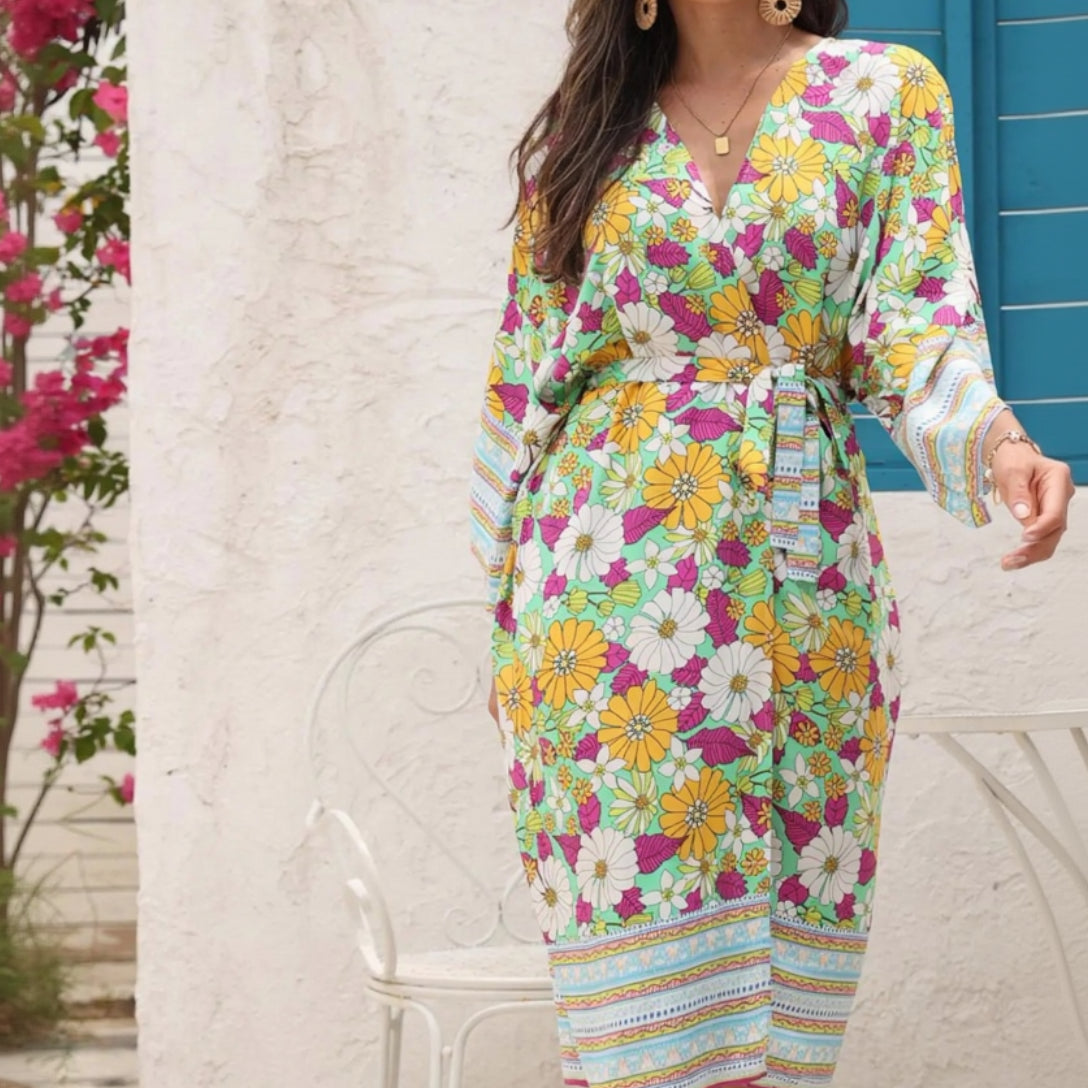 Kimono d’Été à Motifs Floraux Stylé