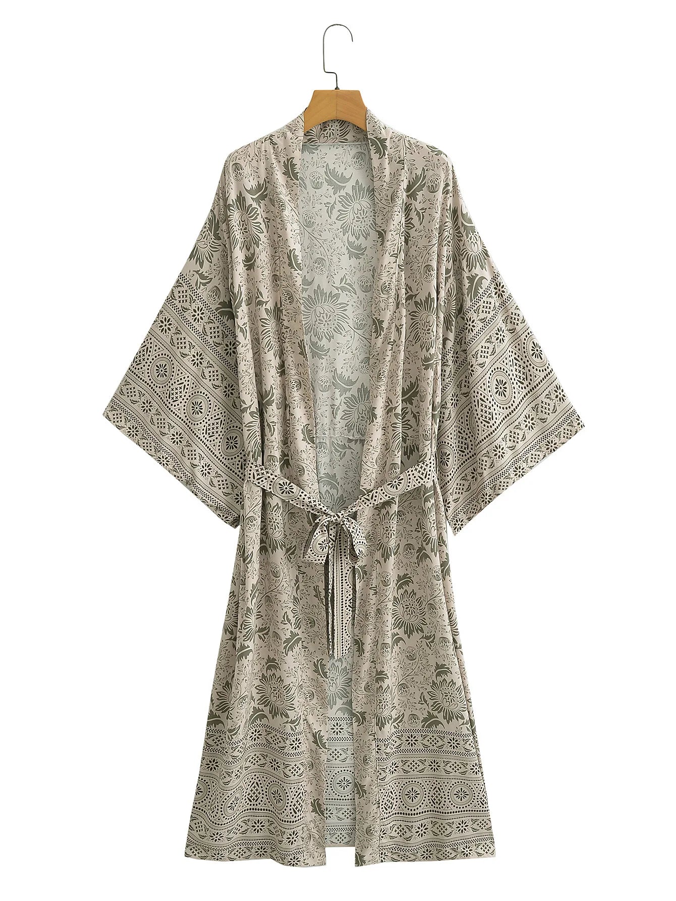 Kimono de Plage Gris Sobre Design