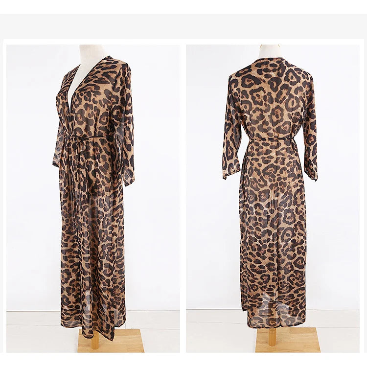 Kimono de Plage Léger Léopard unique