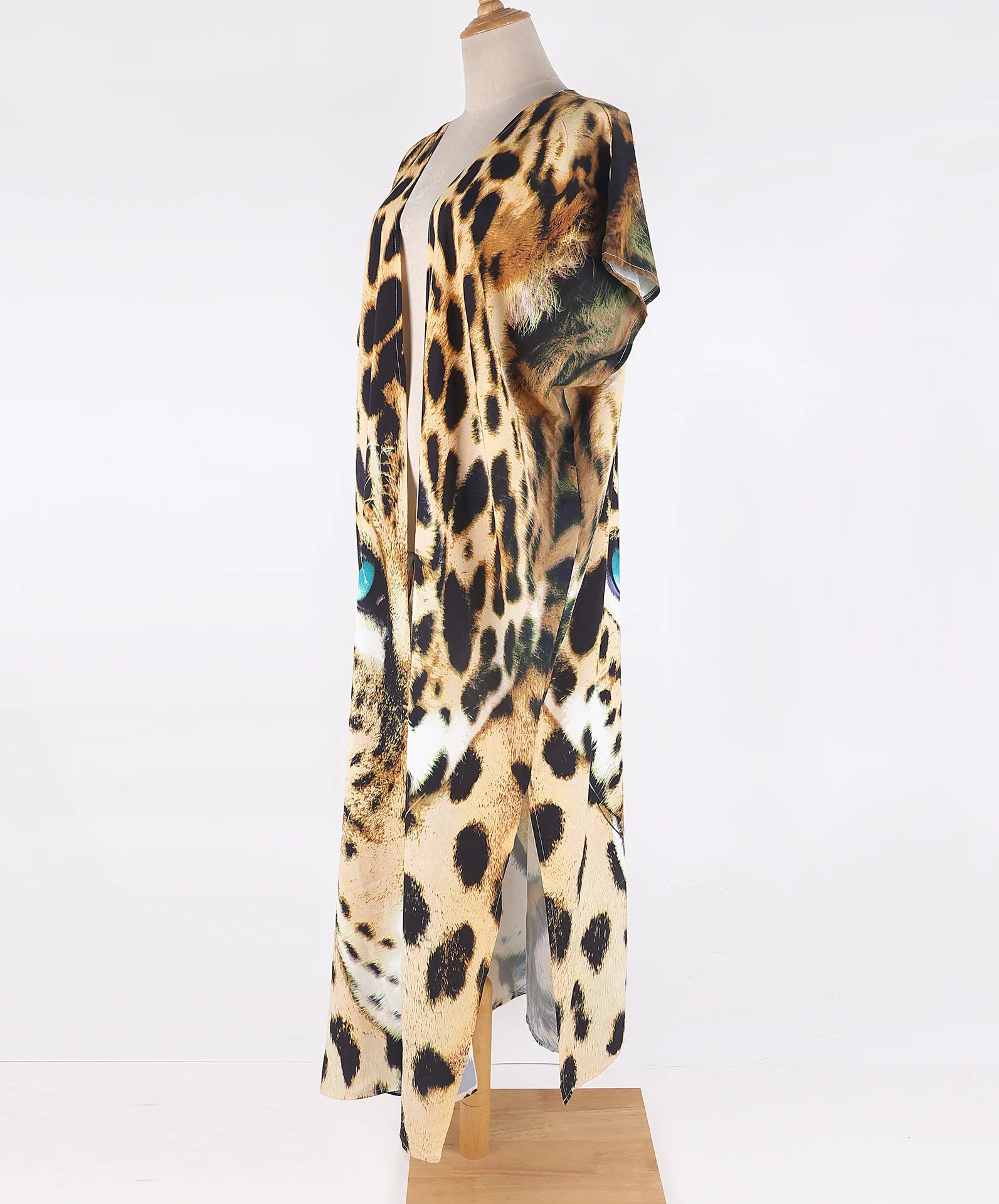 Kimono de Plage Motif Tigre long
