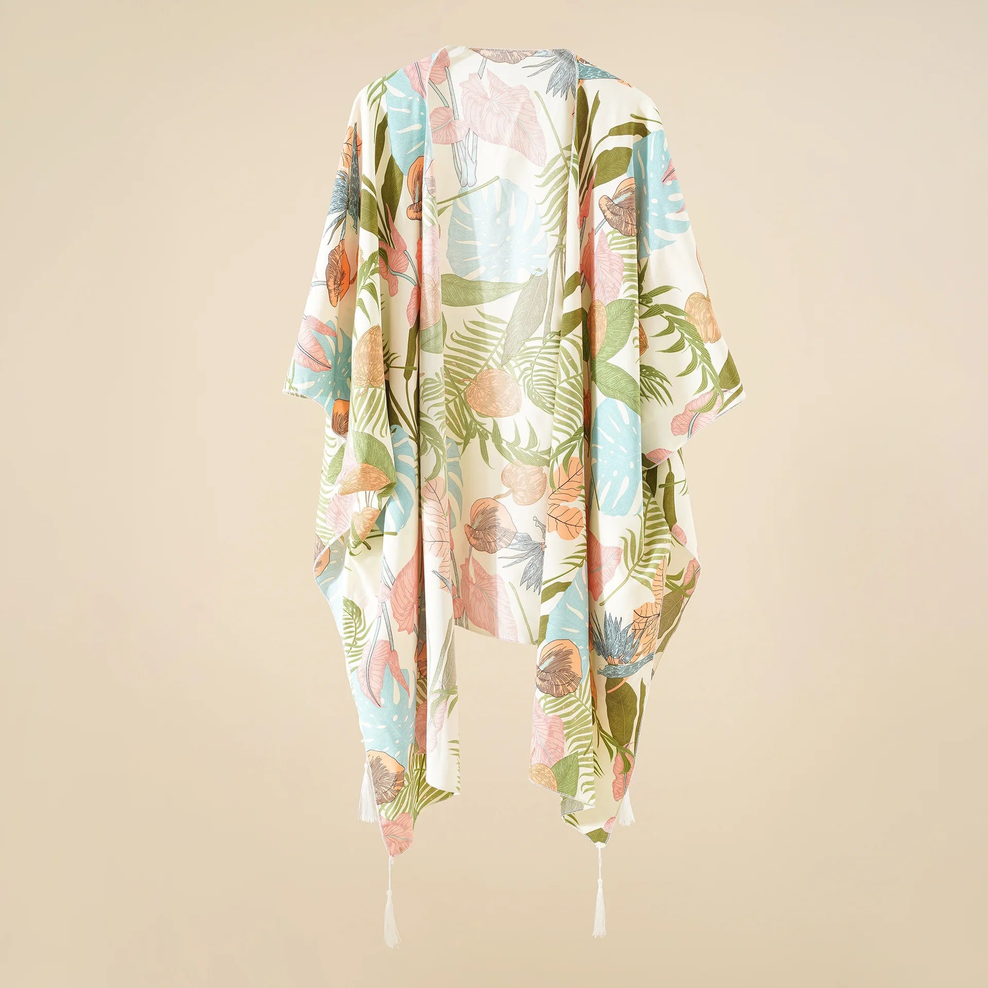 Kimono de Plage à Motifs Tropicaux Style