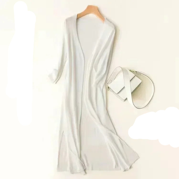 Kimono de Plage Élégant Blanc Design