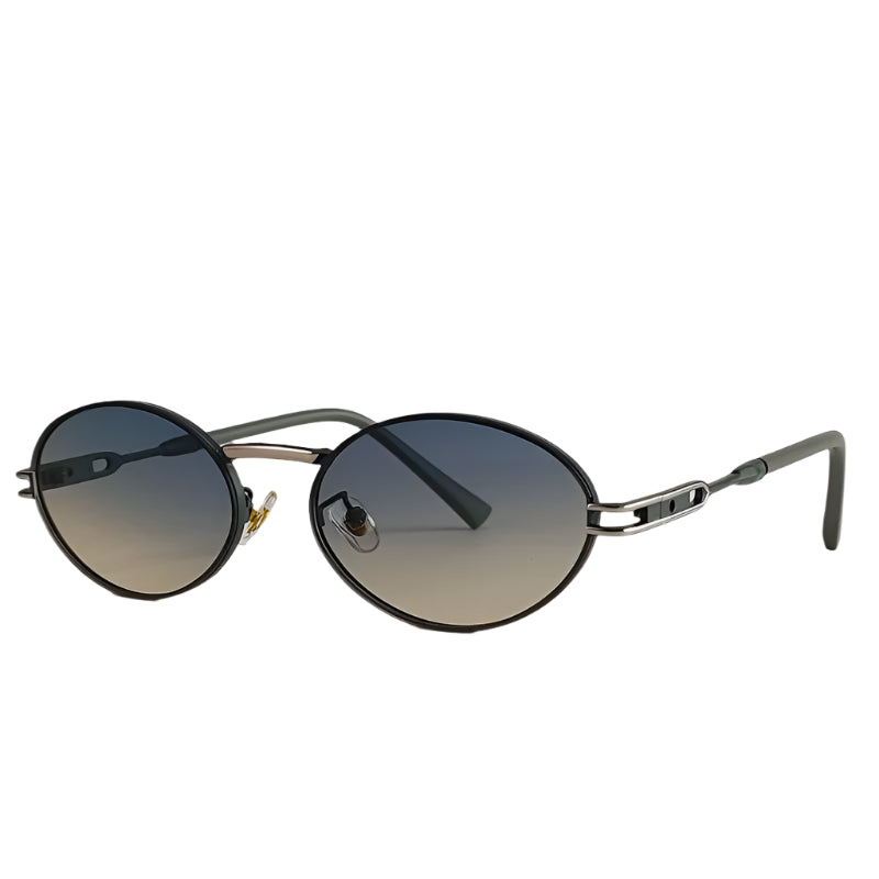Lunettes Ovales Vintage Femme Gris