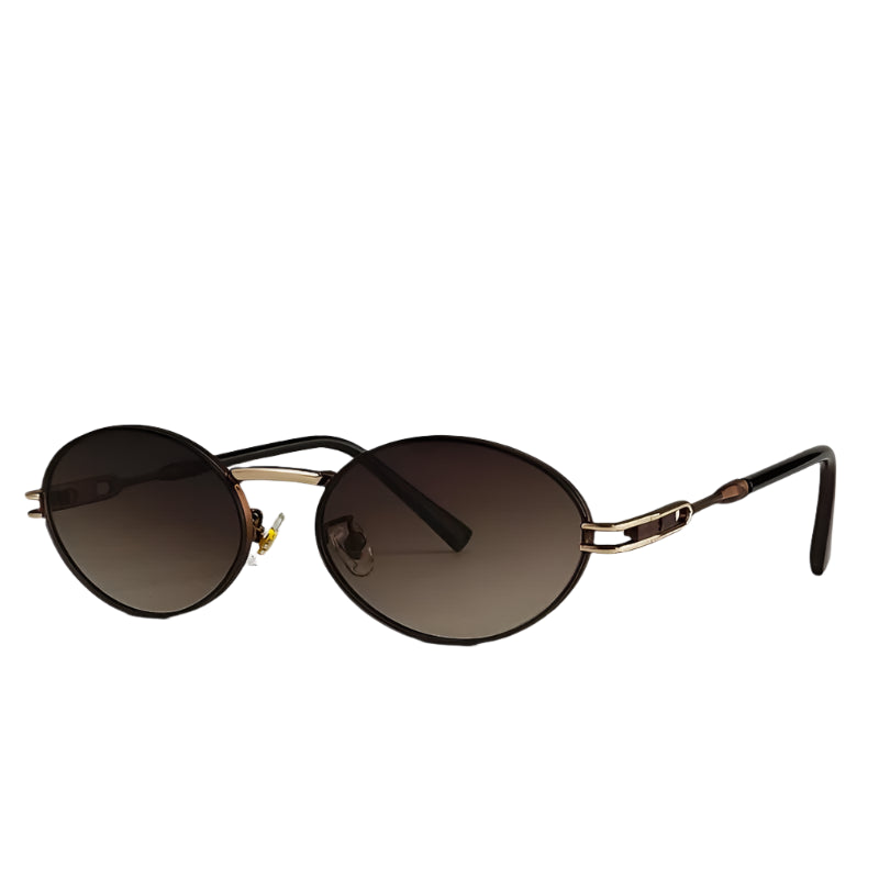 Lunettes Ovales Vintage Femme Marron