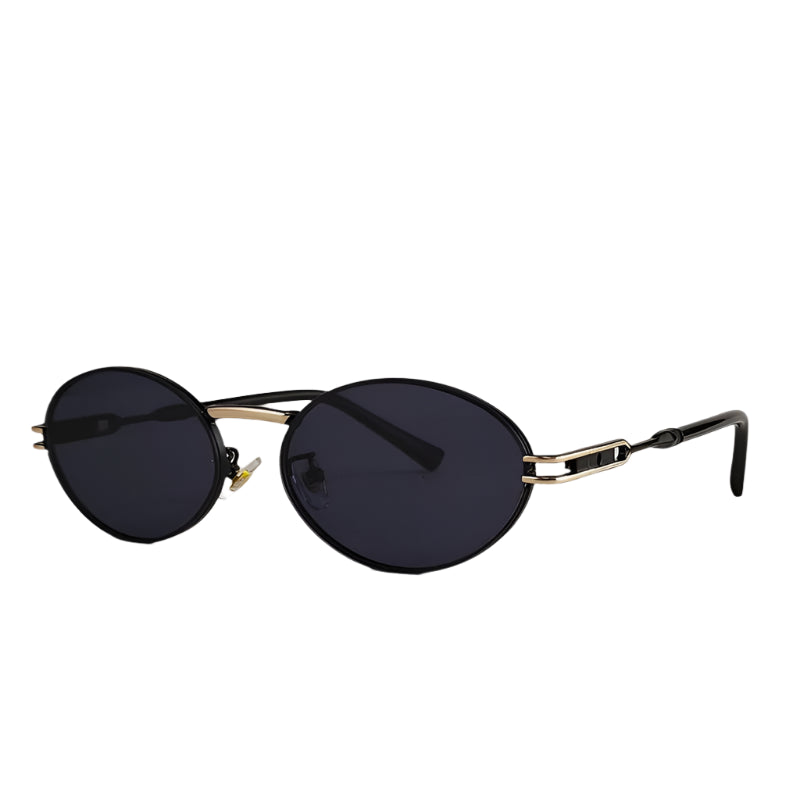 Lunettes Ovales Vintage Femme Noir