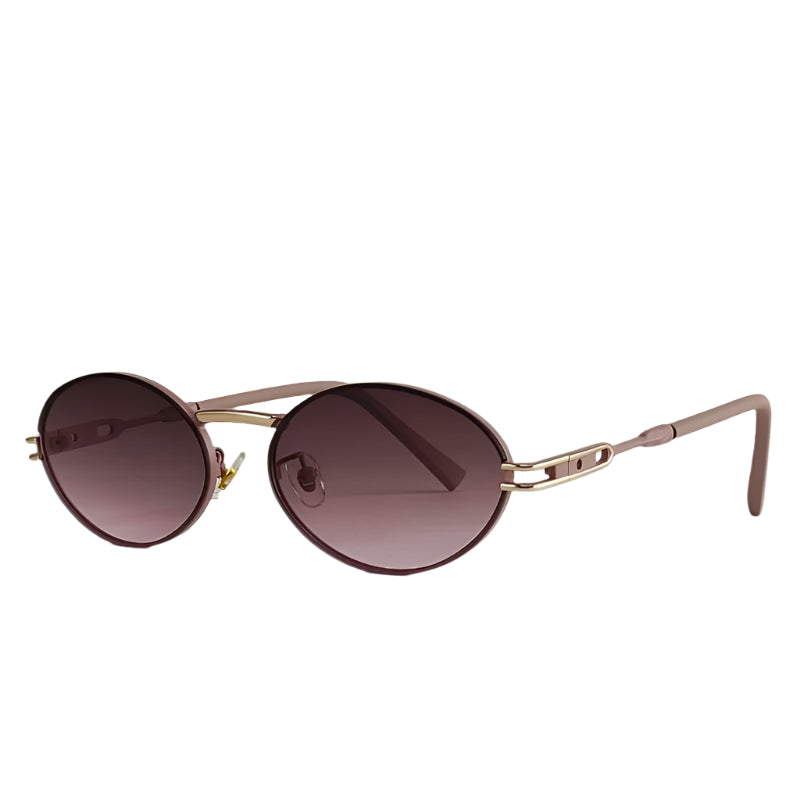Lunettes Ovales Vintage Femme Rose