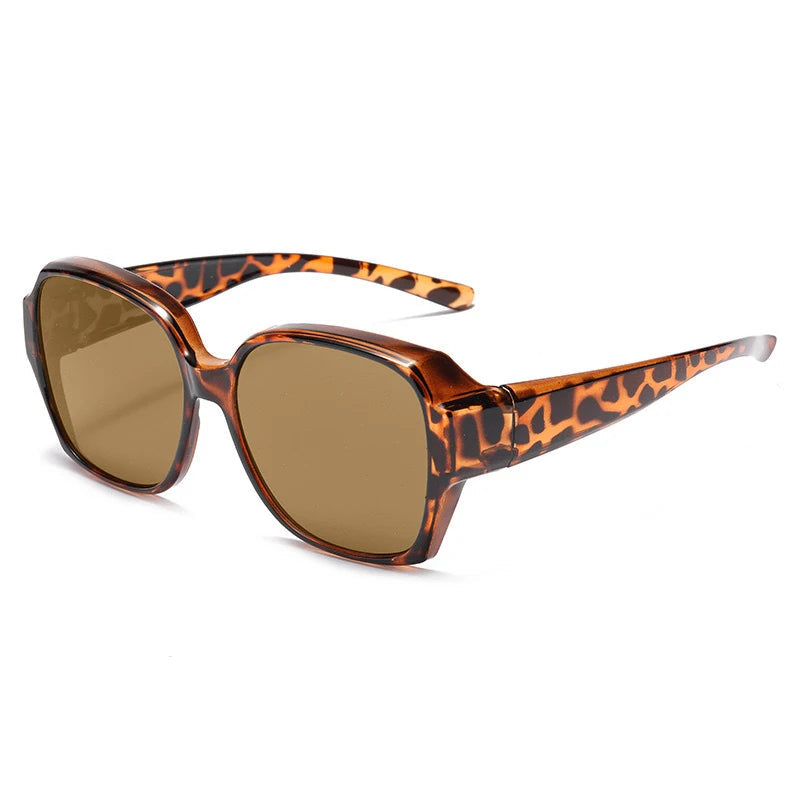Lunettes de Soleil Léopard Marron
