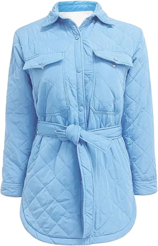 Manteau Femme Hiver Bleu Doux