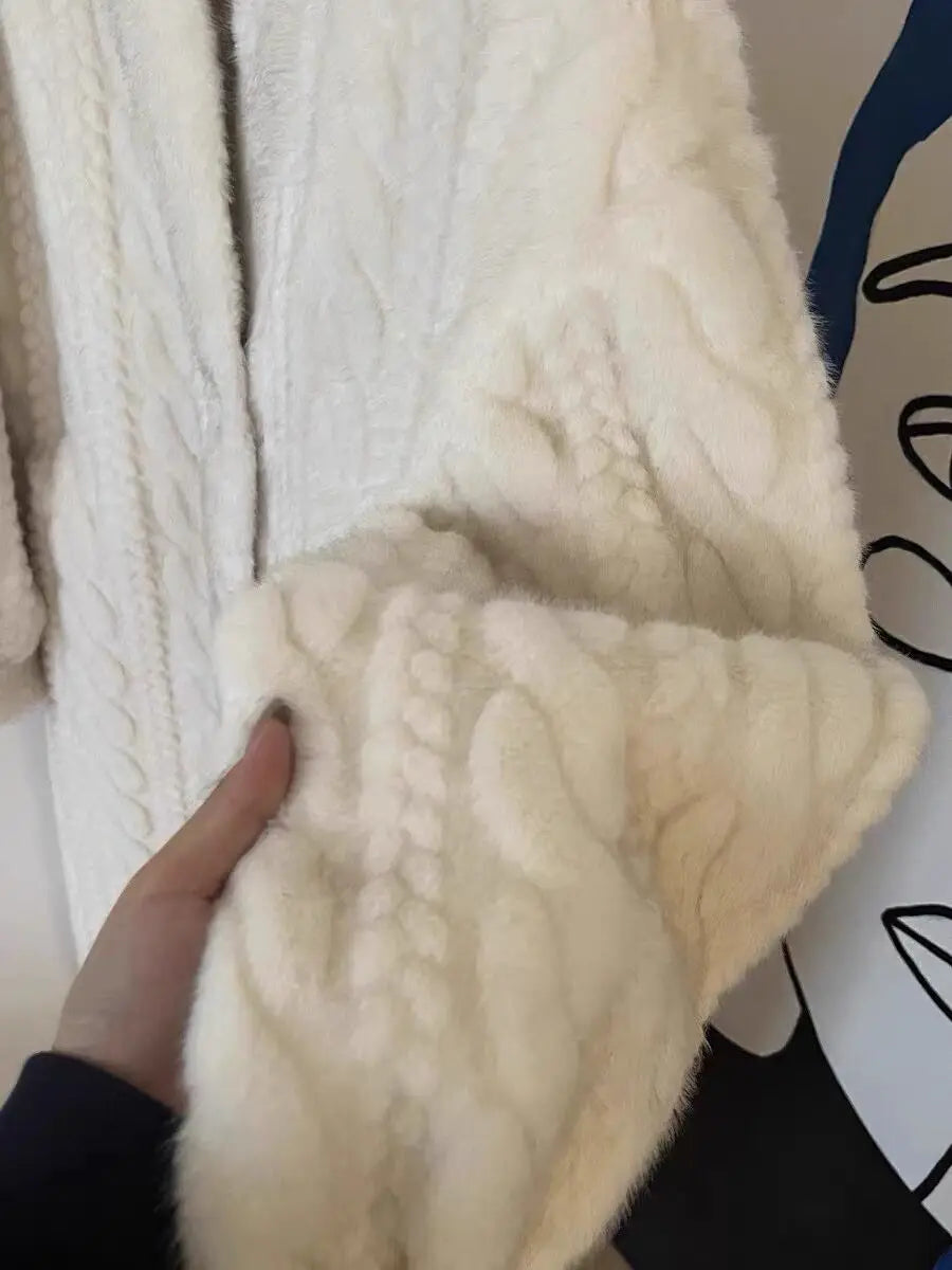 Manteau Style Kimono Doublé Chaud doux