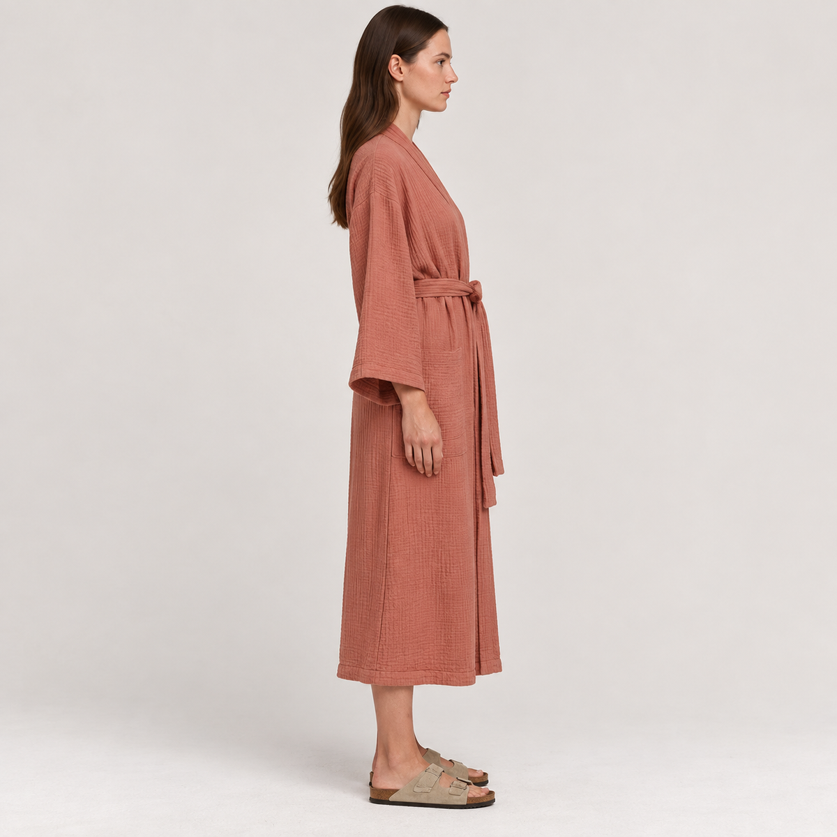 Peignoir Femme Coton Fin Profil