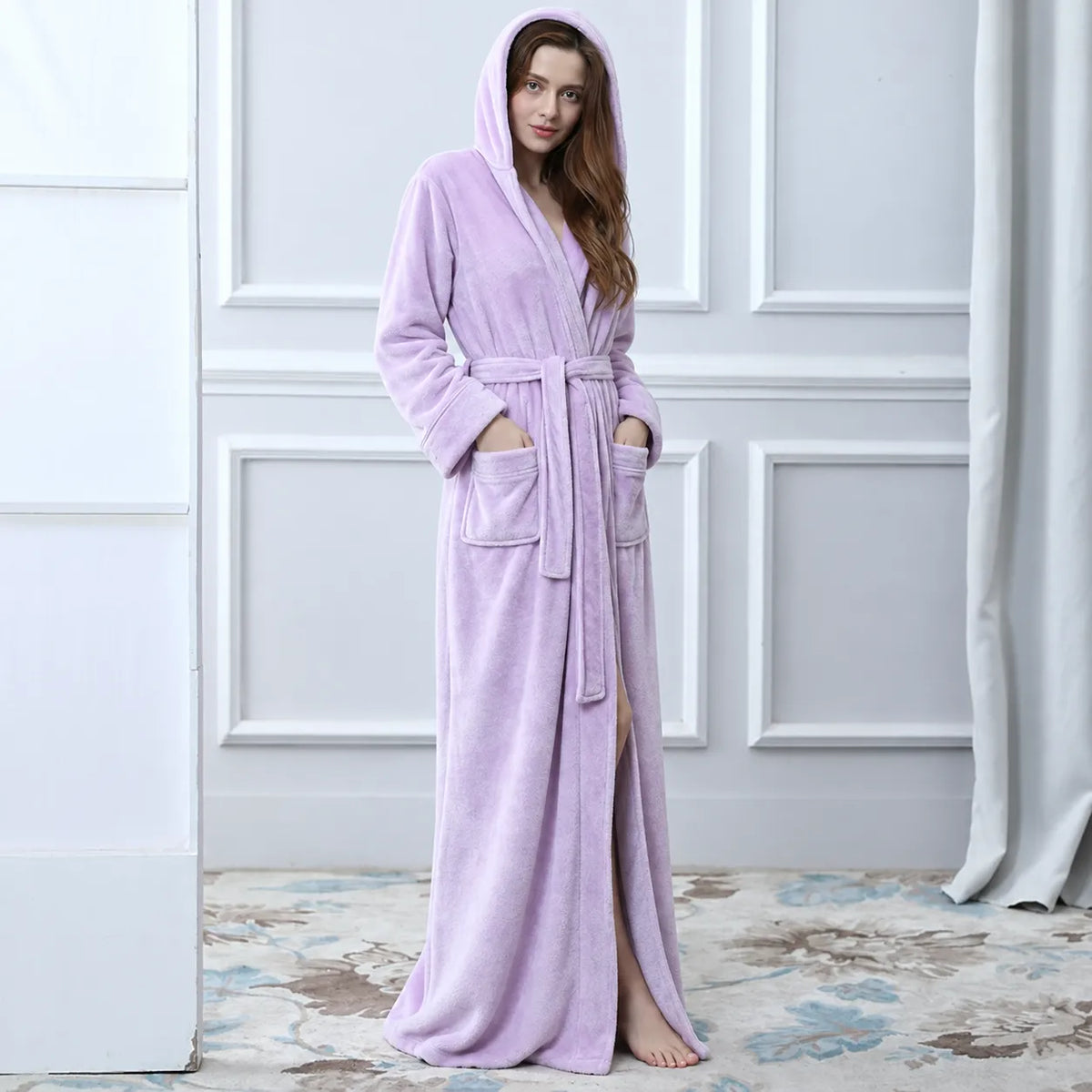 Peignoir Femme Doux Polaire Design