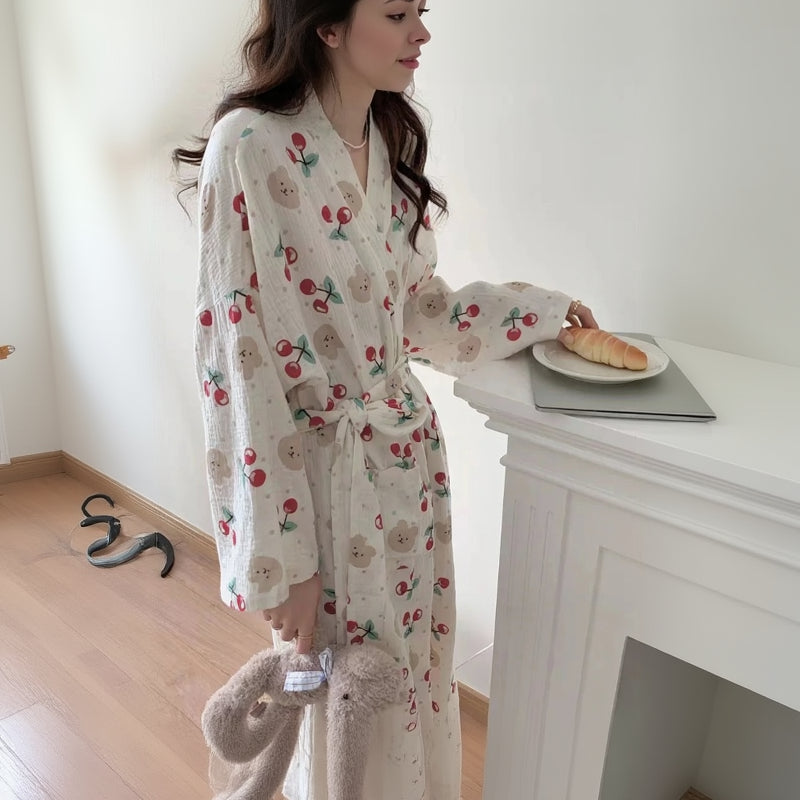 Peignoir Kimono Cerises Design