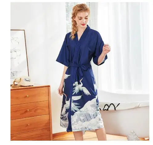 Peignoir Kimono Grues