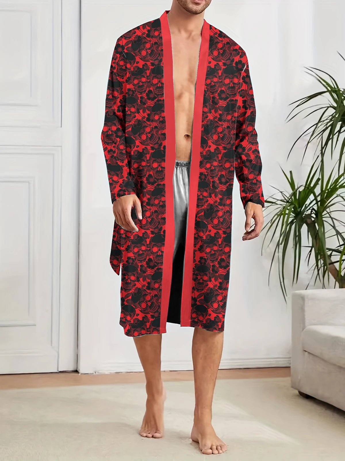 Peignoir Kimono Homme Pyjama rouge