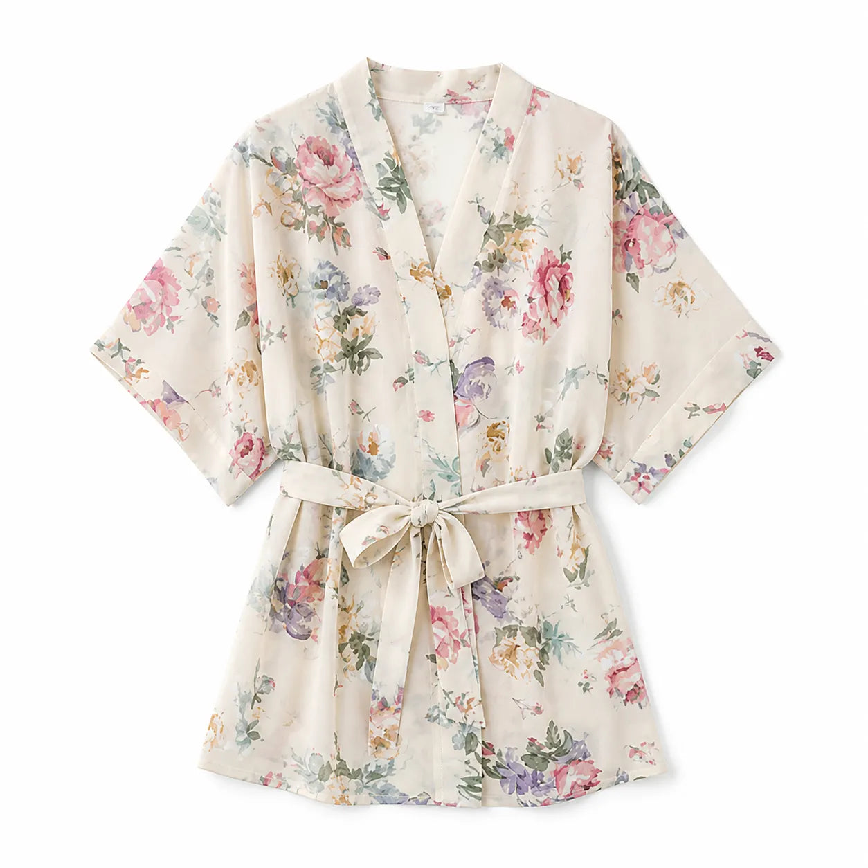 Peignoir Kimono Léger Fleuri Sexy