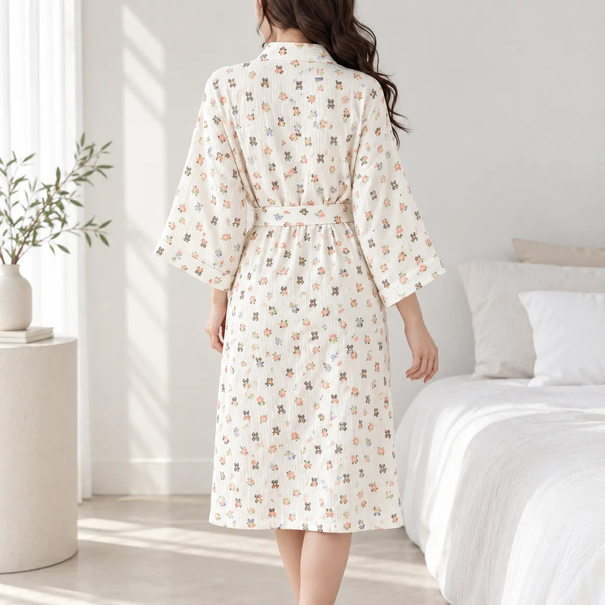 Peignoir Kimono à Motifs Dos