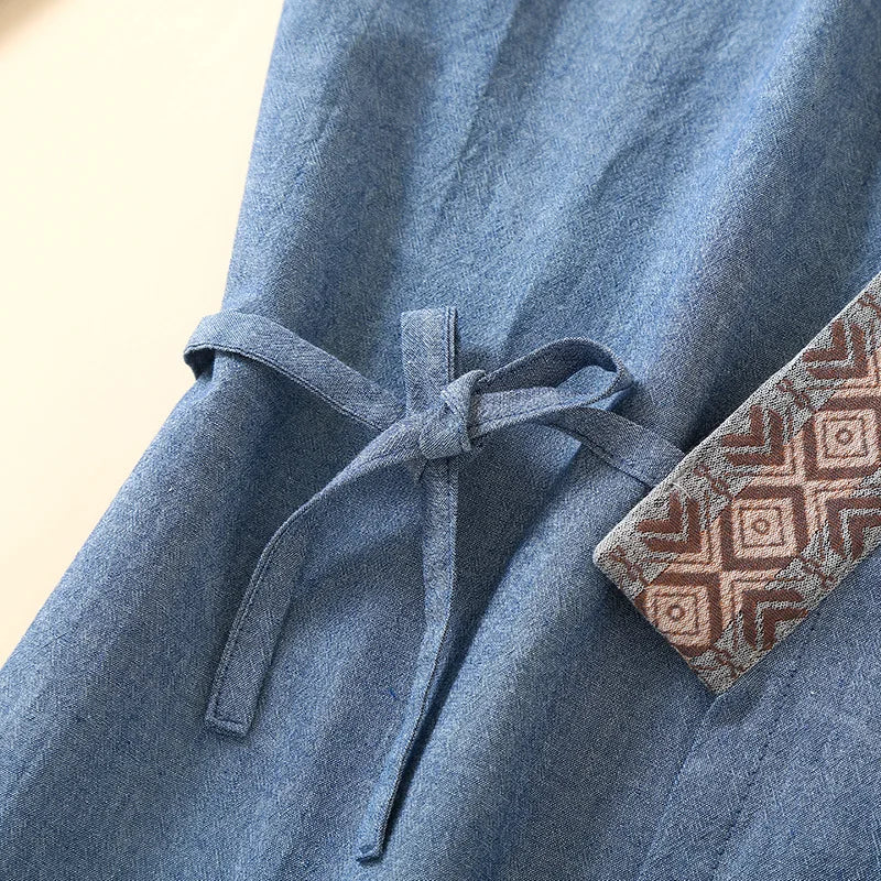 Pyjama Kimono Homme Bleu Confortable Printemps
