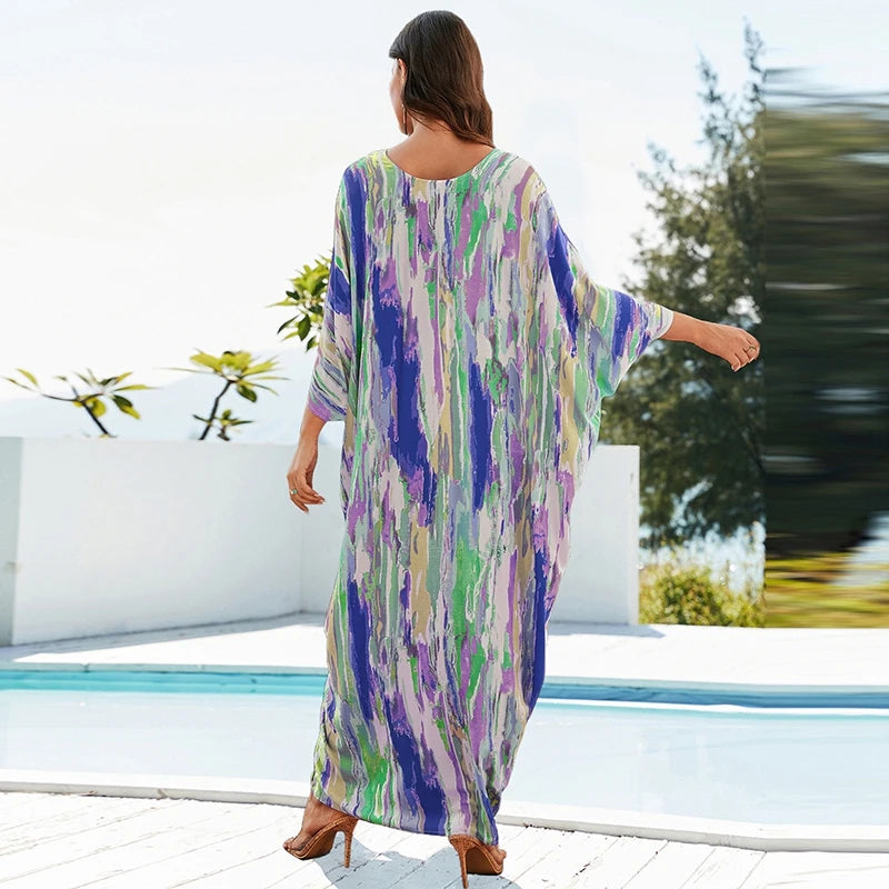 Robe Kimono Boho Colorée femme Chic