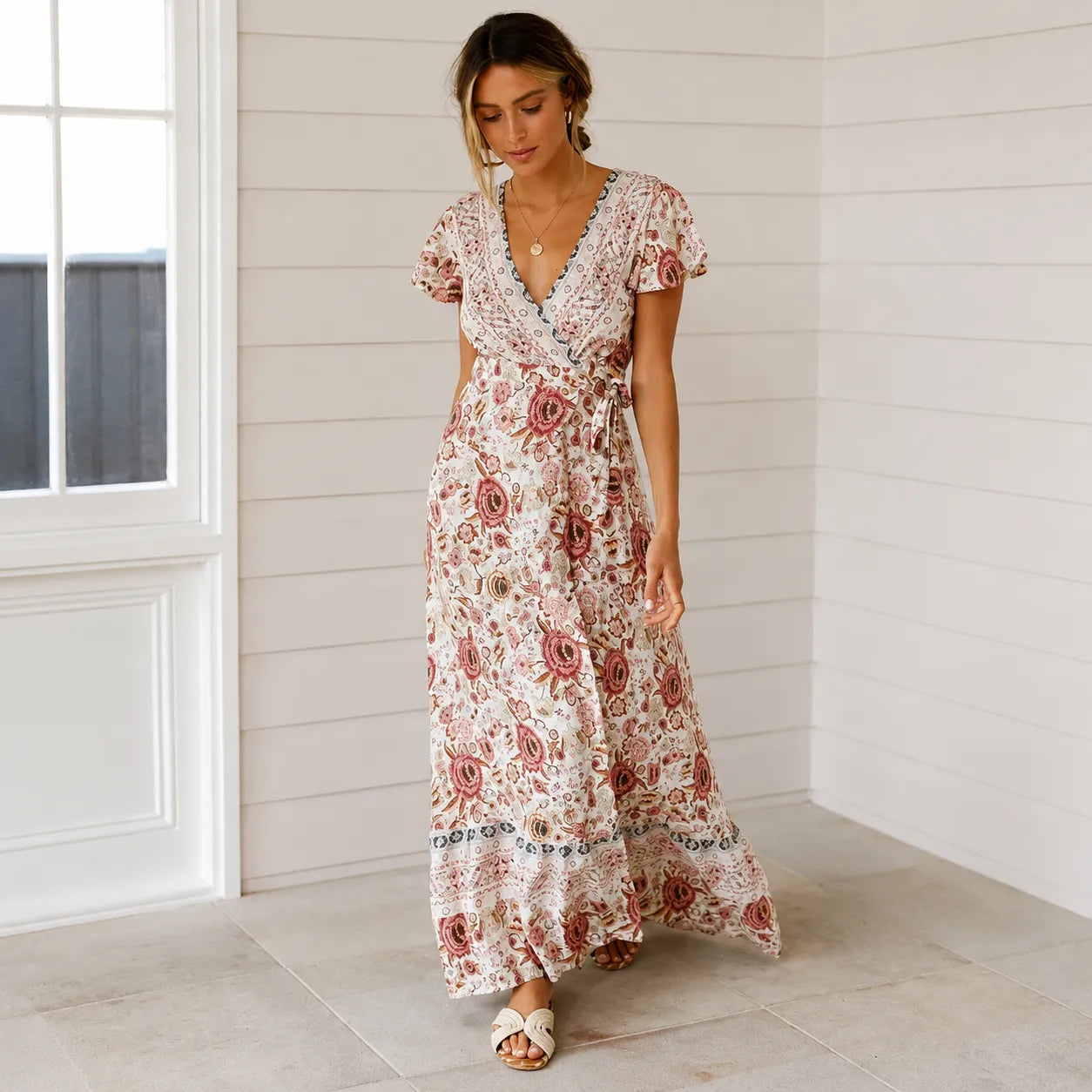 Robe Kimono Fleurie Élégante