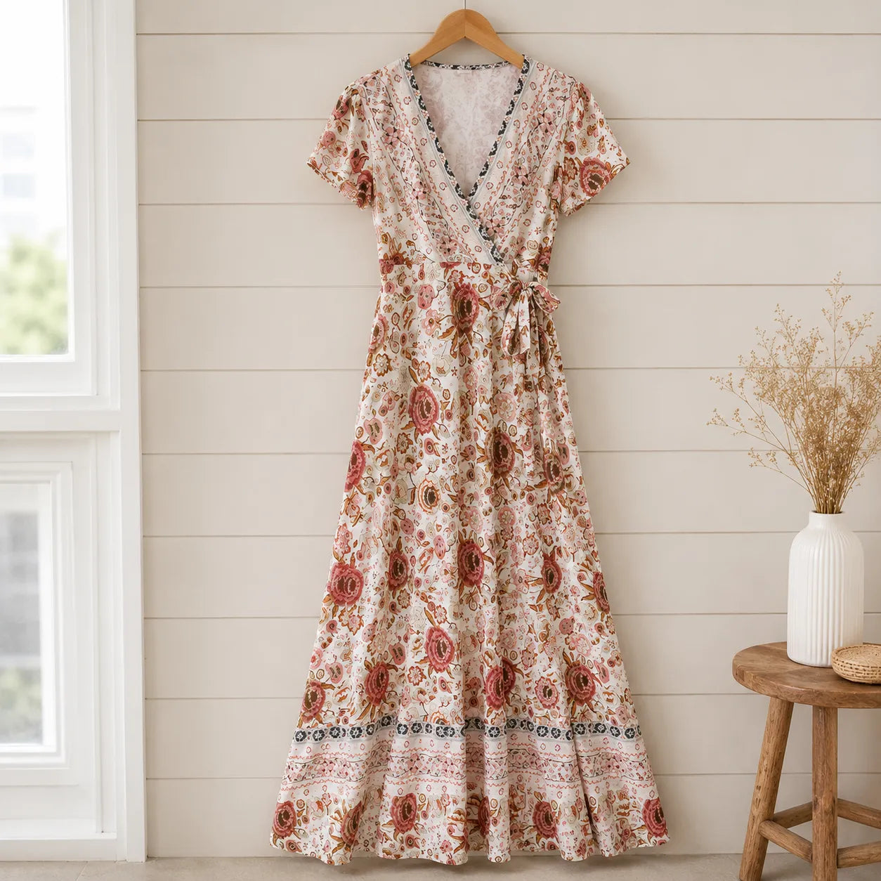 Robe Kimono Fleurie Élégante Design