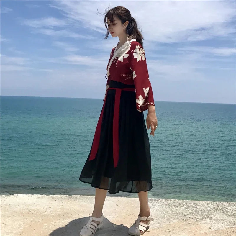 Robe Kimono Japonaise Courte Design