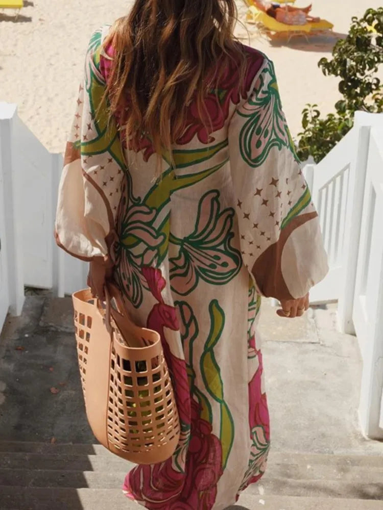 Robe Kimono Légère de Vacances Classique
