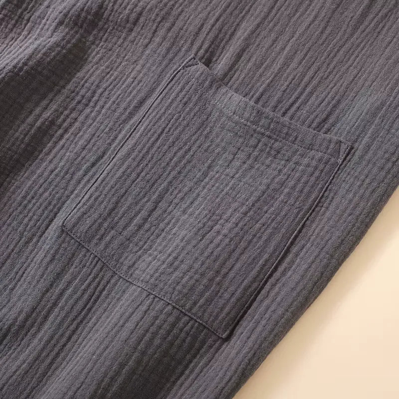 Robe Kimono d’Été Léger Gris Poche