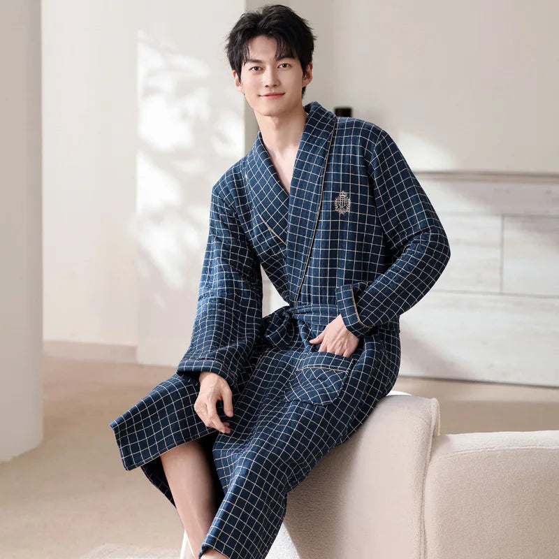 Robe de Chambre Longue Chaude Homme