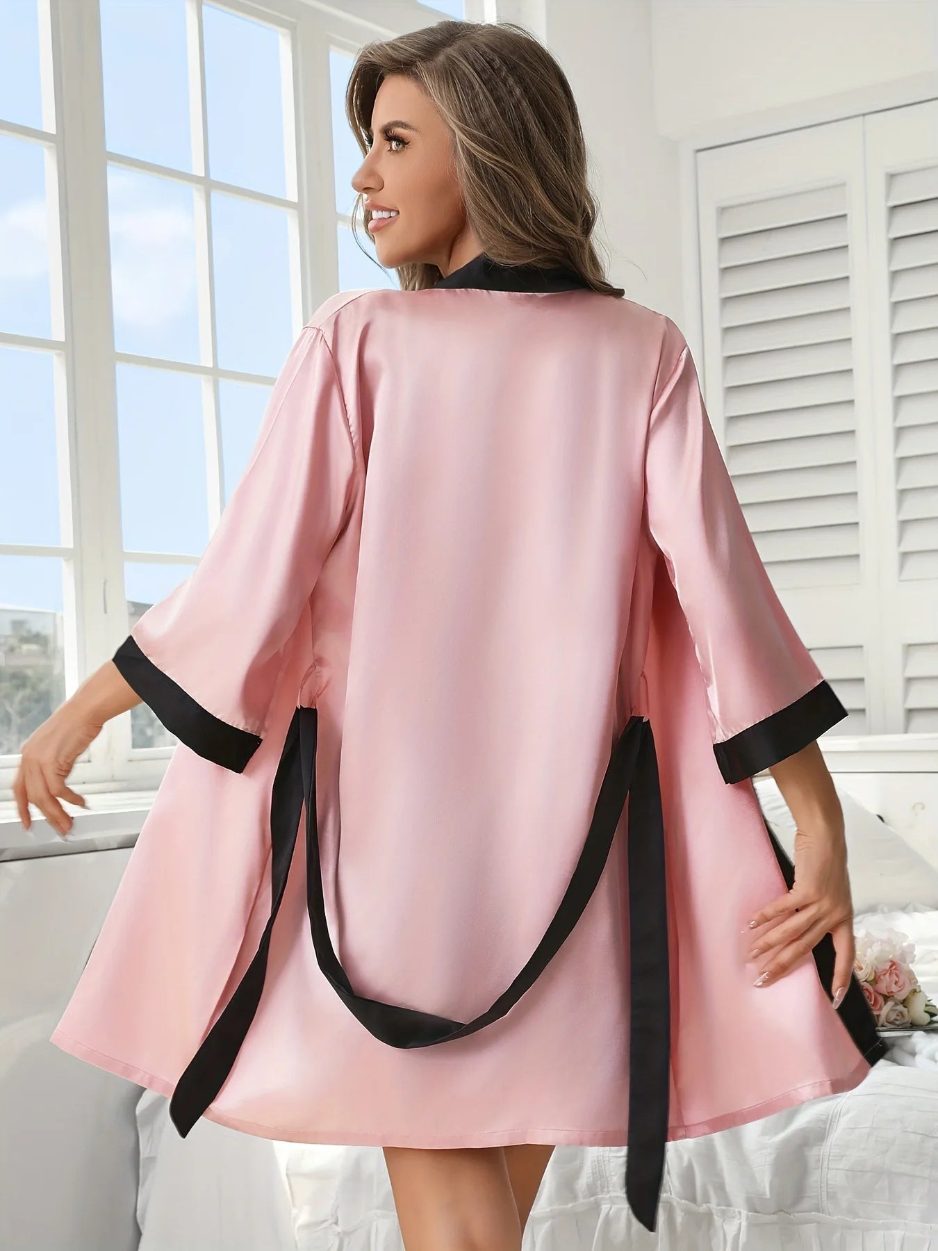 Robe de Chambre Rose Femme stylé