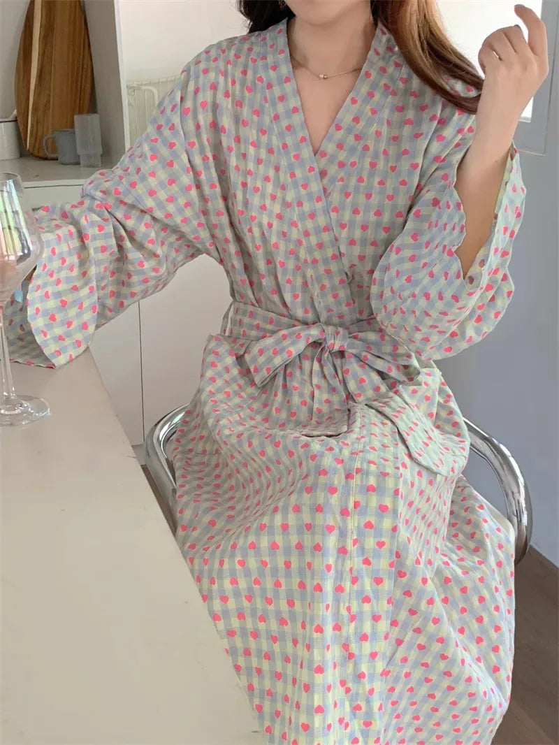 Peignoir Kimono de Nuit Femme manches larges