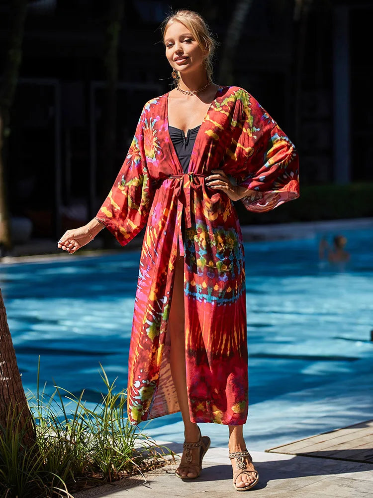 Robe Kimono Boho Colorée femme