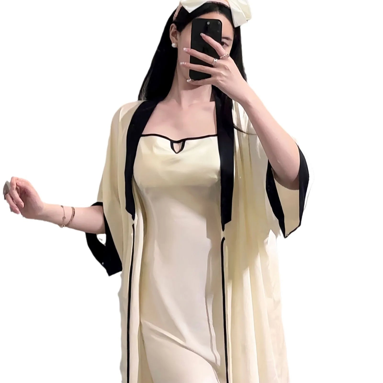 Ensemble Peignoir Kimono de Nuit élégant chic