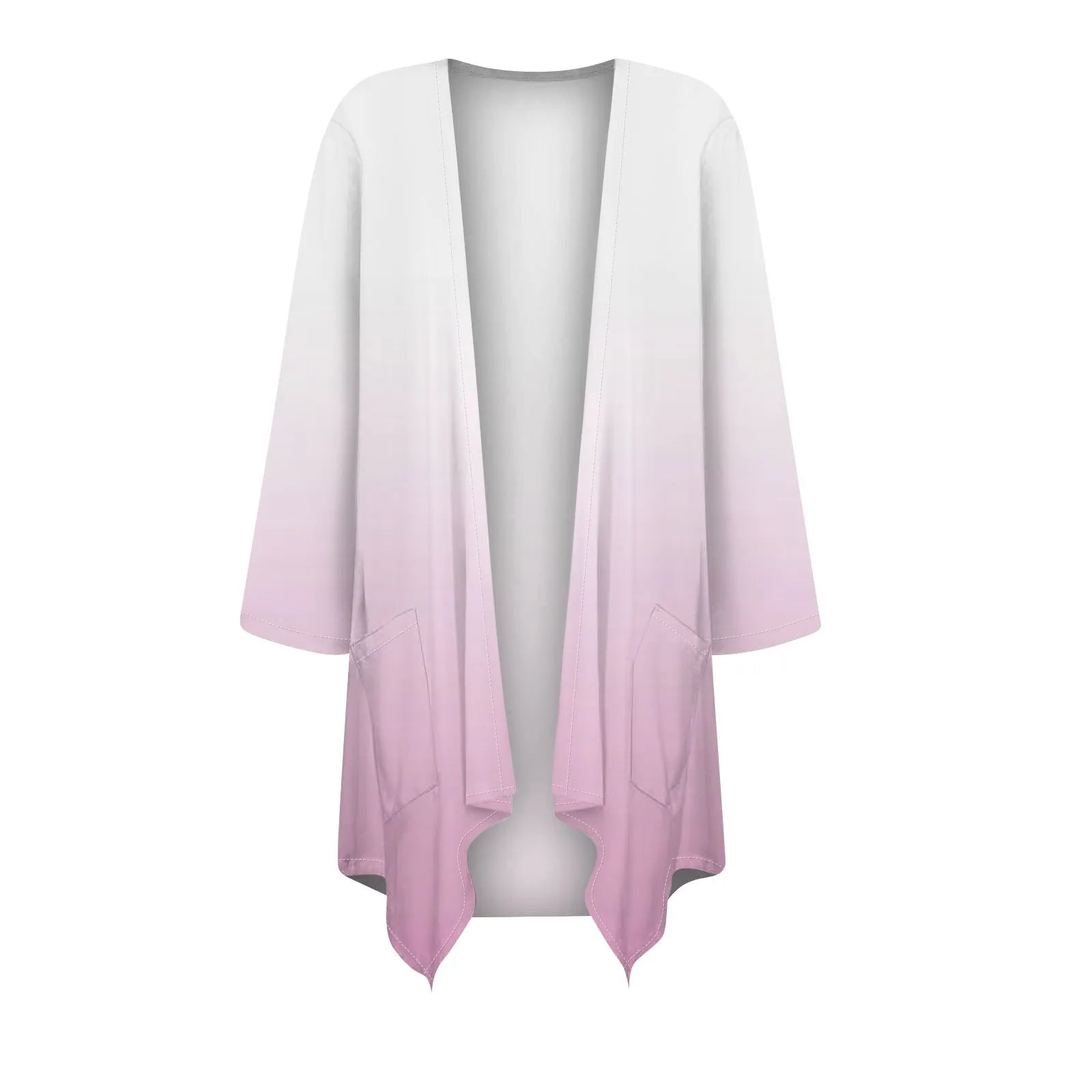Veste Kimono Irrégulier Rose