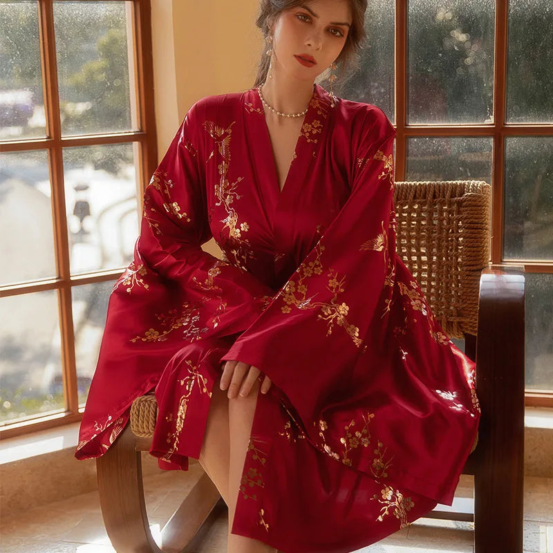 Peignoir Kimono de Luxe Femme confortable