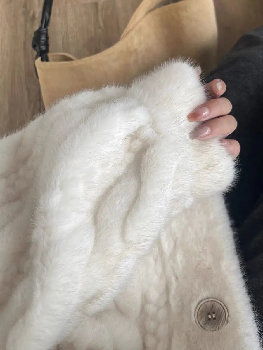 Manteau Style Kimono Doublé Chaud épais