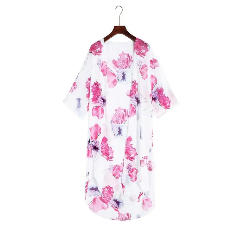 Kimono Fleuri Rose Stylé