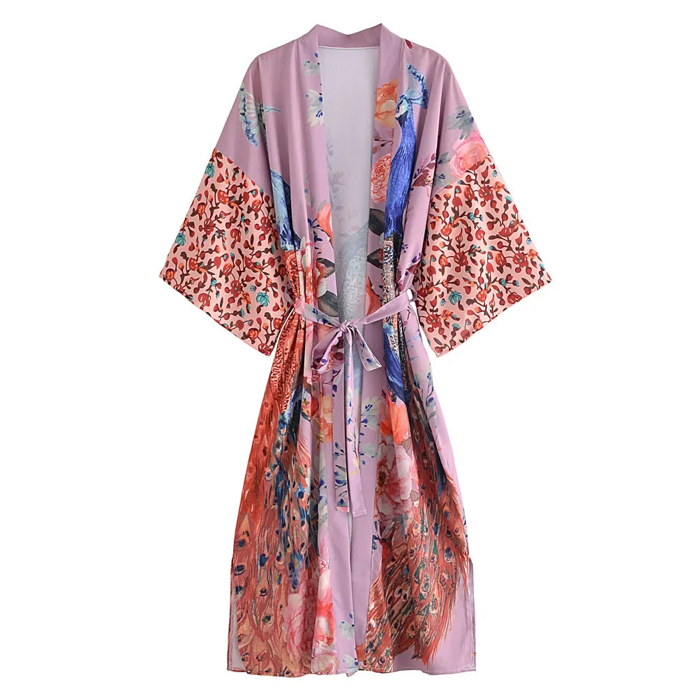 Kimono Floral Cardigan Face