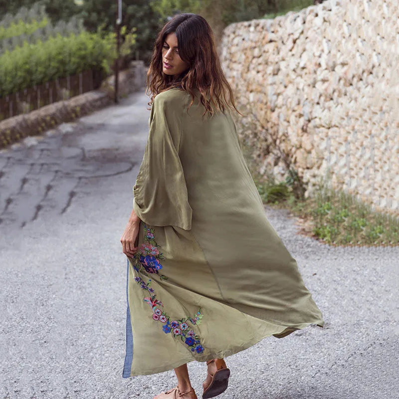 Kimono Unie Femme Léger