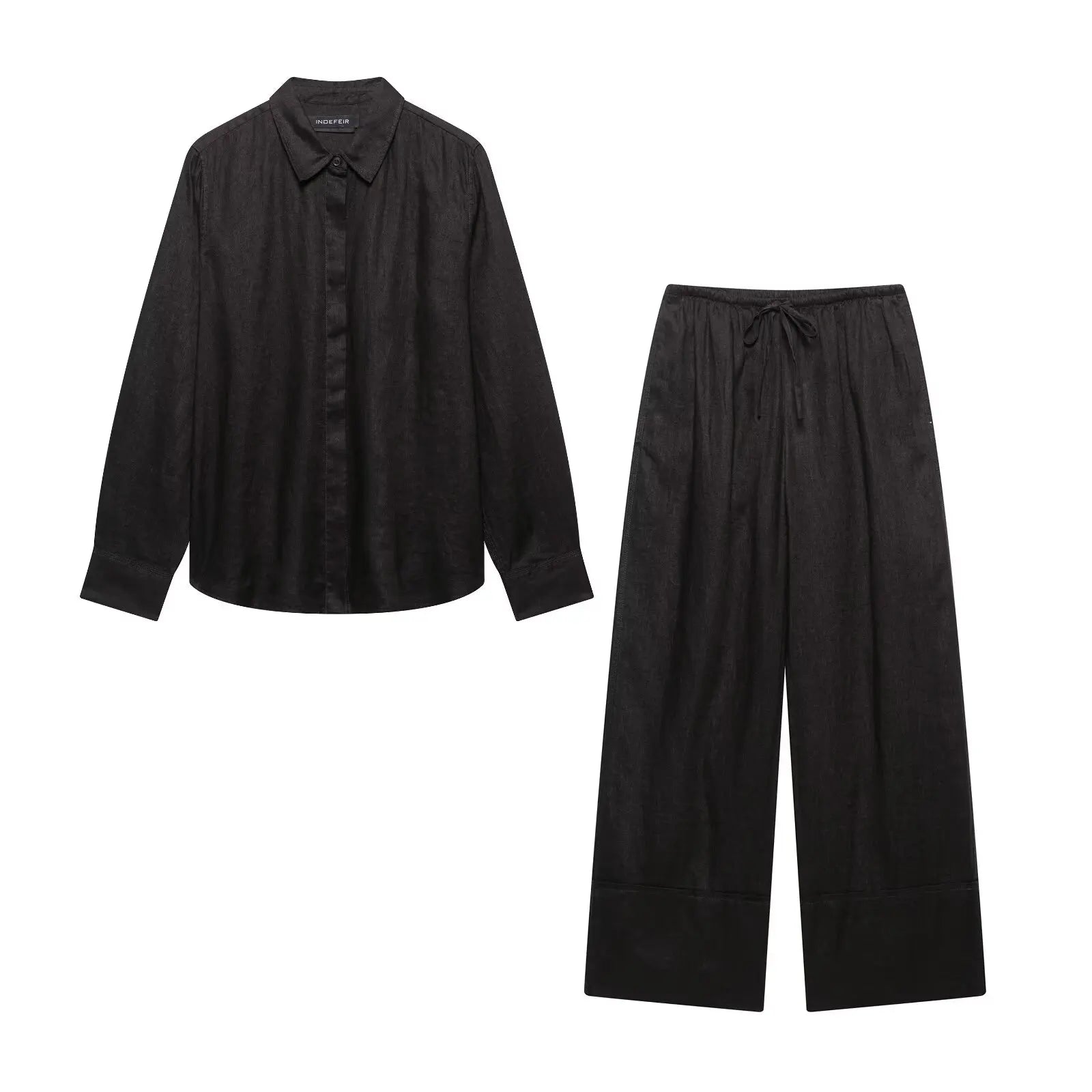 Ensemble Kimono à Manches Longues Noire