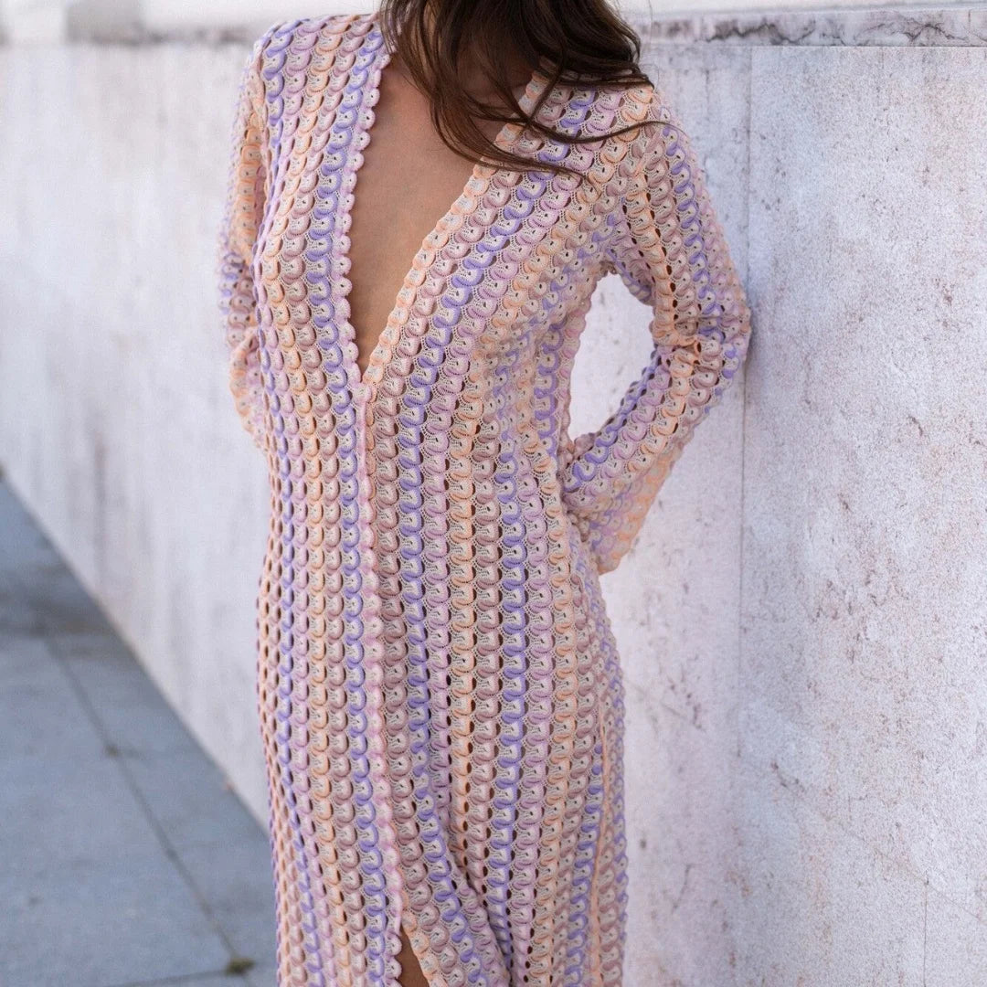 Robe Kimono de Plage Pastel long