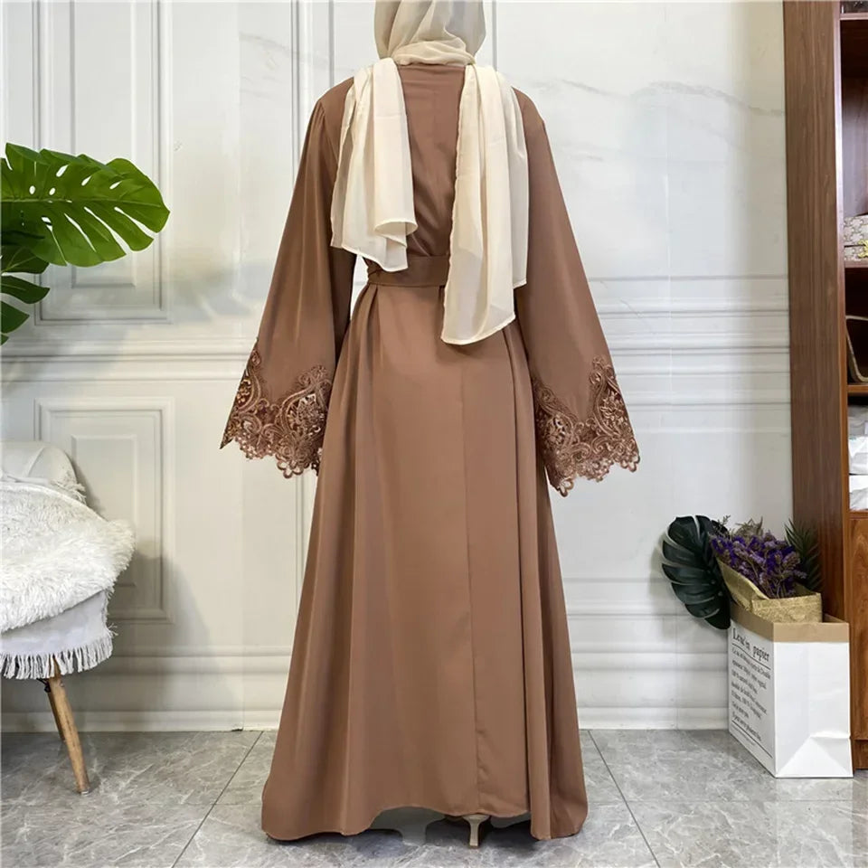 Kimono Abaya Marron Clair Stylé léger
