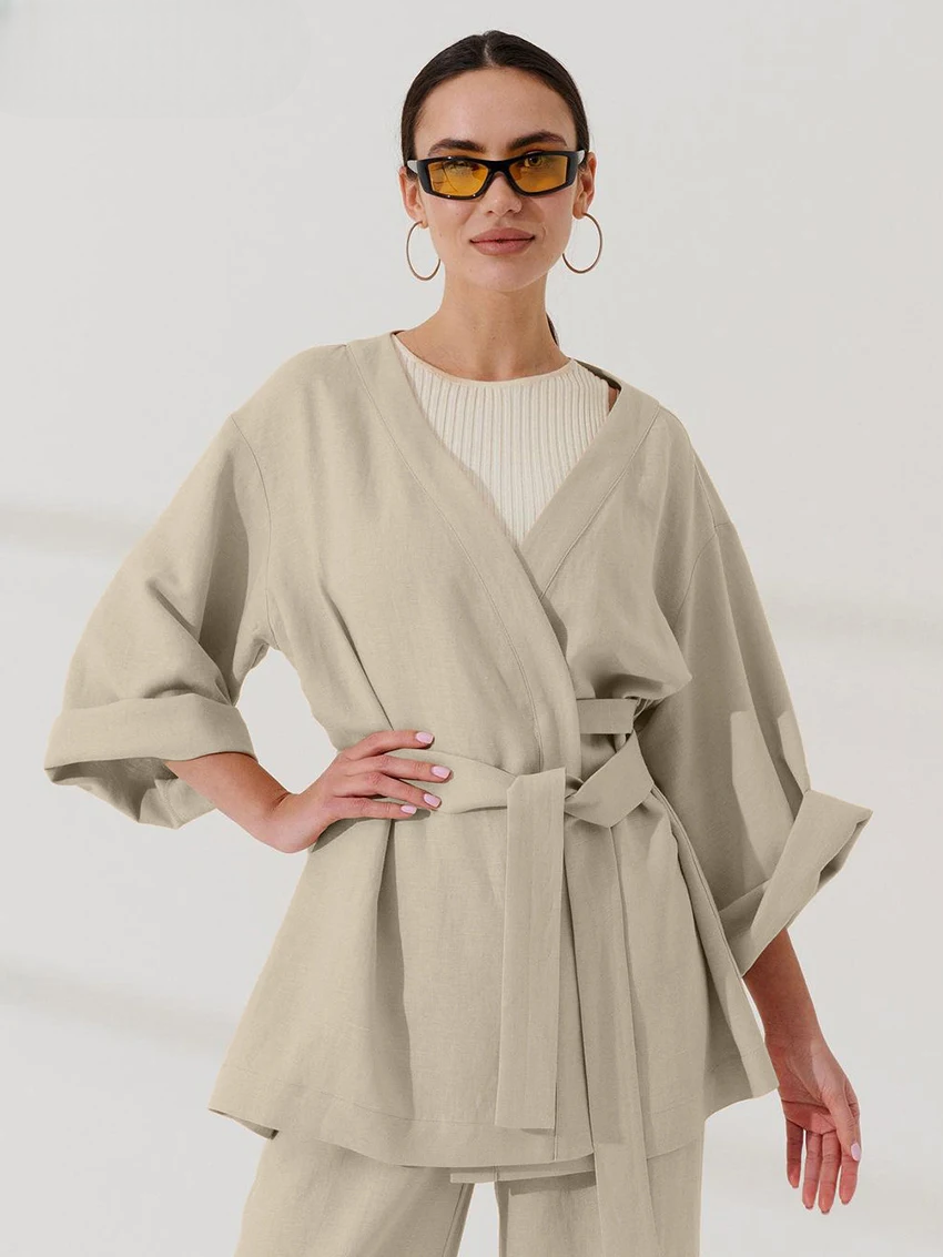 Stylish Cotton Kimono Set